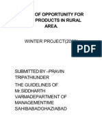 Study of Opportunity for Fmcg Products in Rural Area