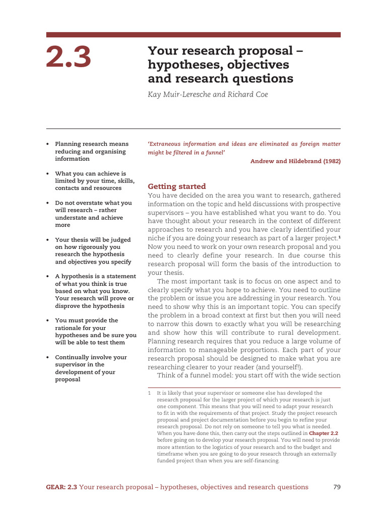 Crafting Your Research Proposal Essentials | PDF | Hypothesis | Null ...