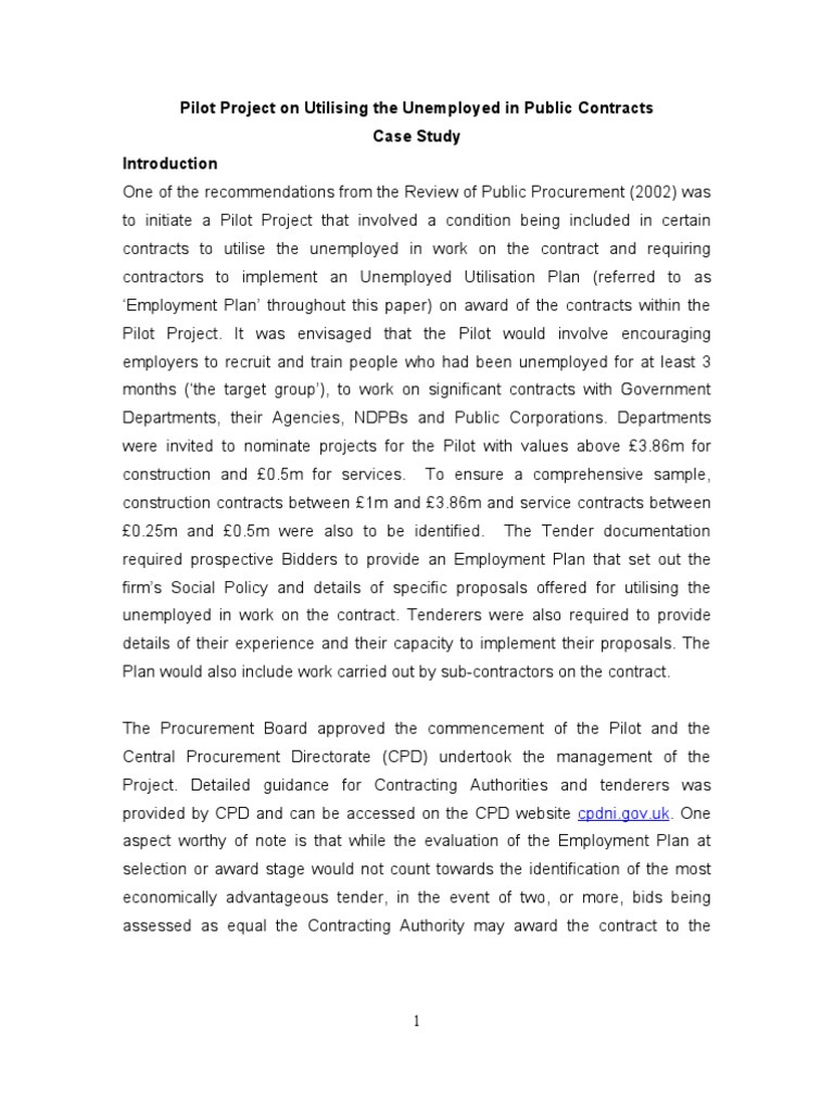 Pilot Case Study On Integration2 PDF Taxes Unemployment