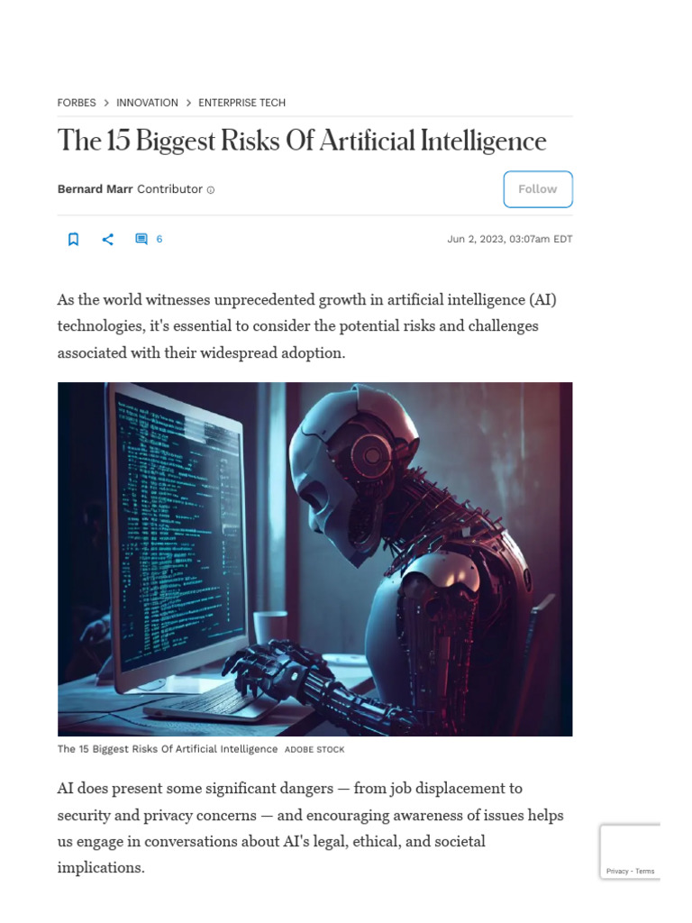 Top 15 AI Risks Explained | PDF | Computer Security | Security