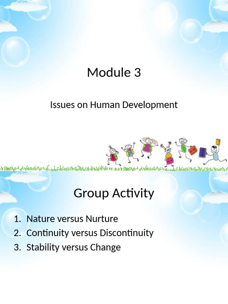 Human Development Issues Group Activity Pdf