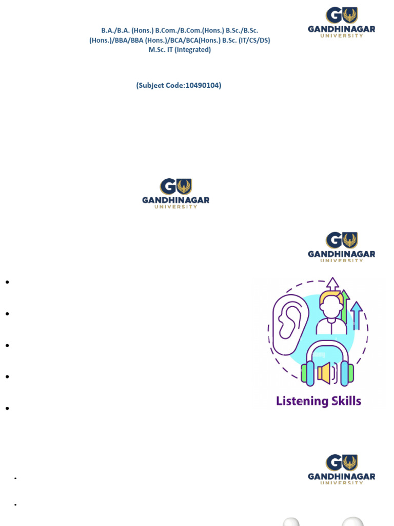 Unit 3 Listening Skills Pdf Empathy Psychological Concepts