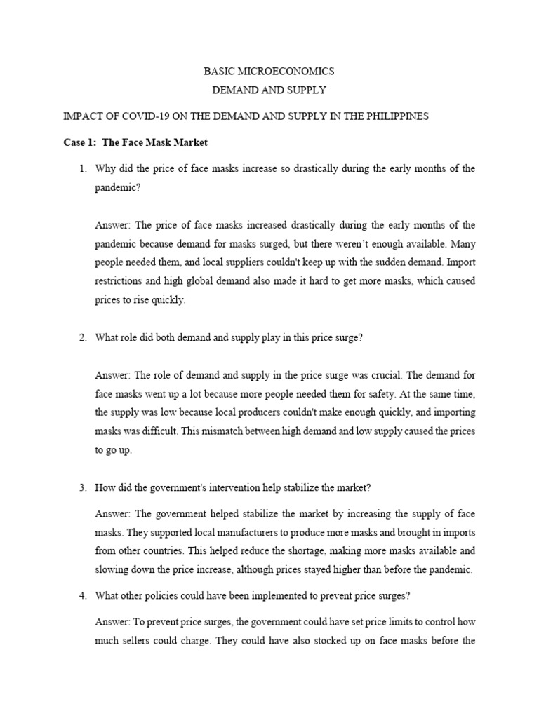 COVID-19's Economic Impact in PH | PDF | Prices | Demand