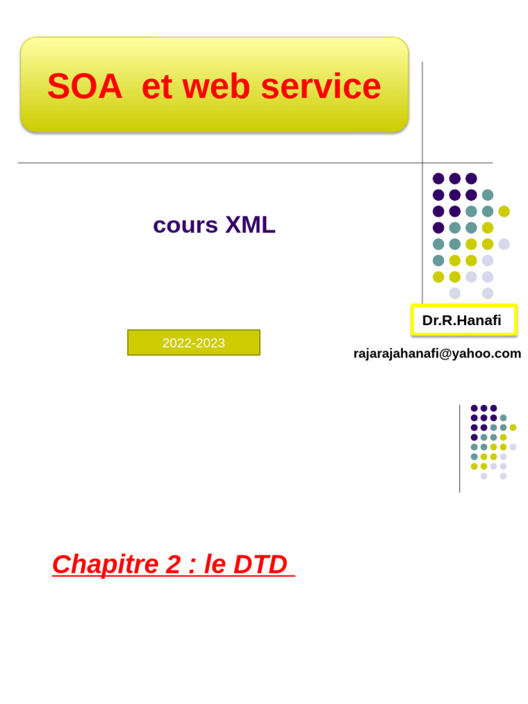 Cours 4 SOA | PDF | Langage de balisage | XML