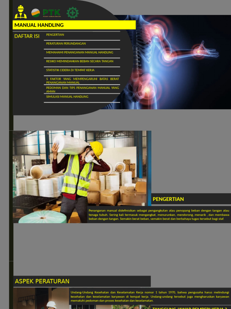 Pedoman Aman Manual Handling di Tempat Kerja | PDF