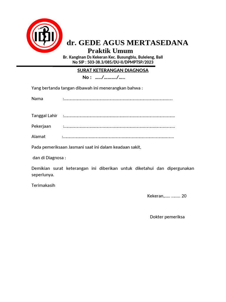SURAT KETERANGAN DIAGNOSA PDF