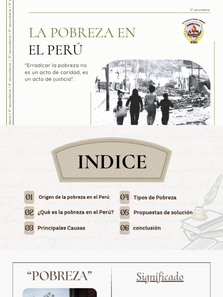 Pobreza en El Perú | PDF | Pobreza | Pobreza e indigencia