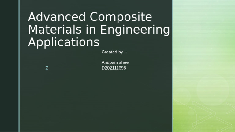 Advanced Composite Materials in Engineering | PDF