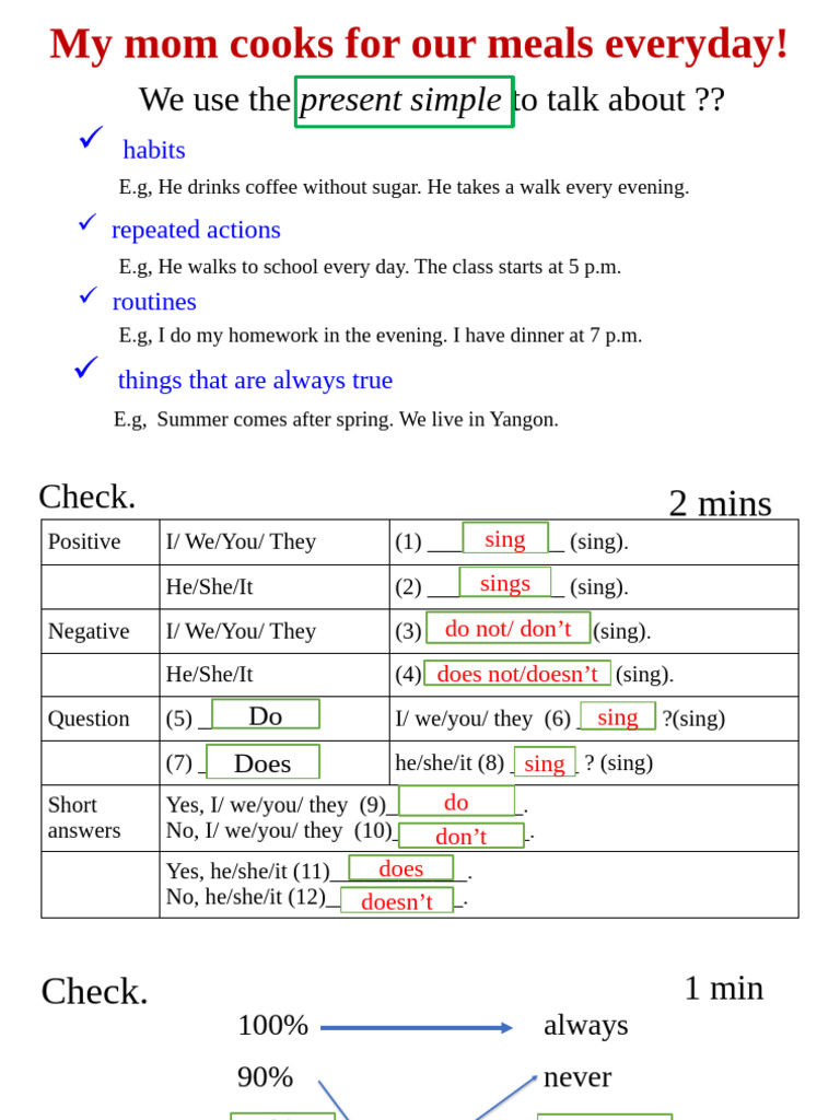 Grammar Notes (Unit-1 To 6) | PDF | Question | Verb