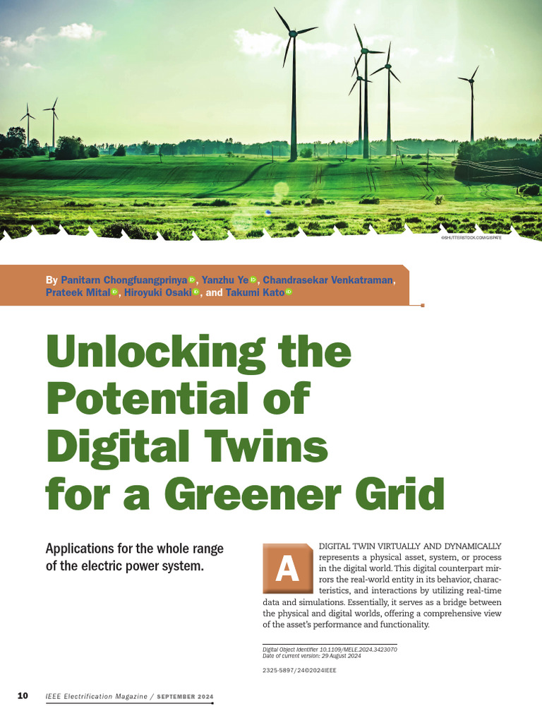 Digital Twins for a Greener Power Grid | PDF