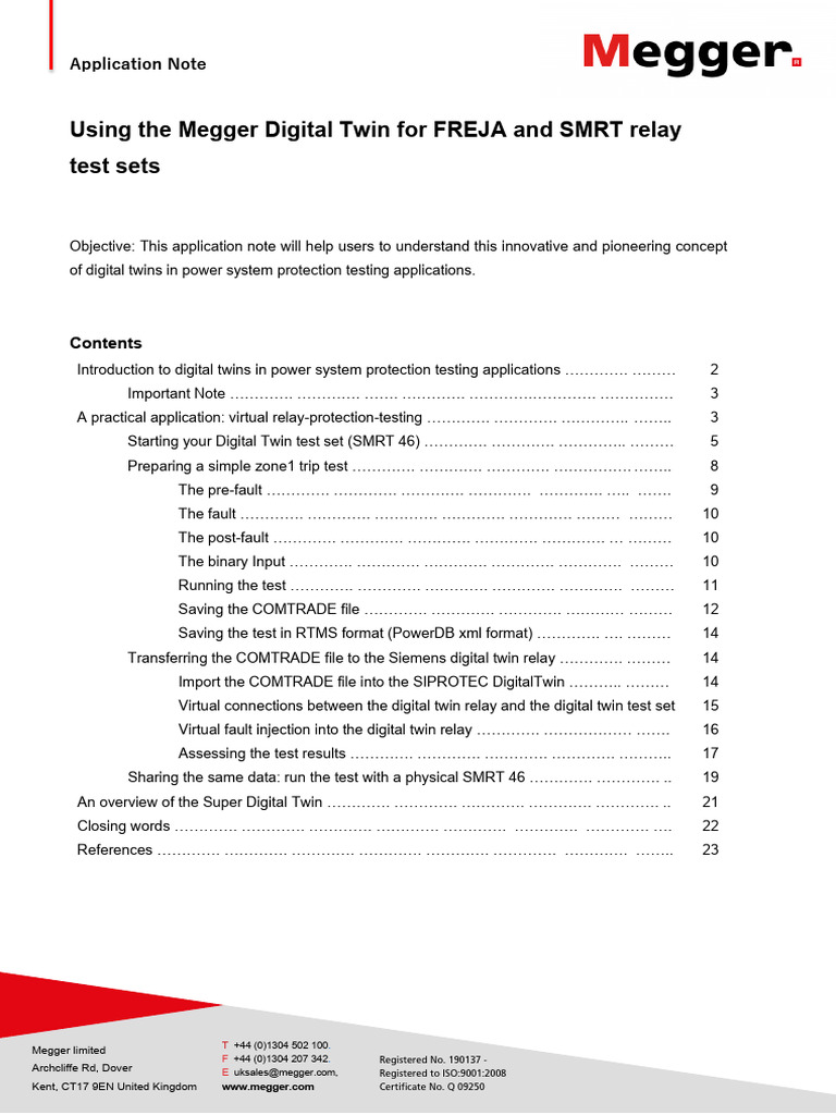 FREJA SMRT Digital Twin AN EN | PDF | Relay | User Interface
