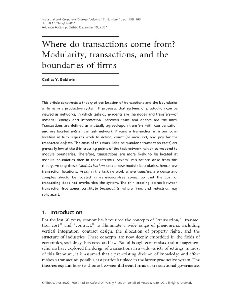Baldwin2008 pdf transaction cost economics