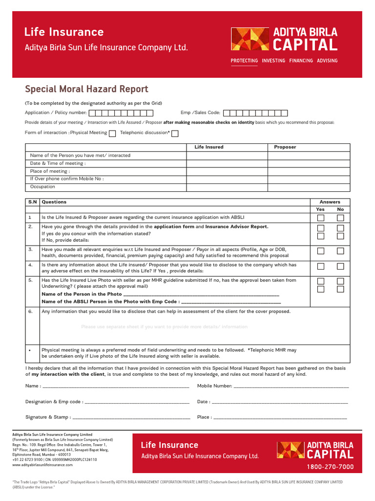 SPECIAL Moral Hazard Report 4304addcd5 | PDF | Insurance | Service ...