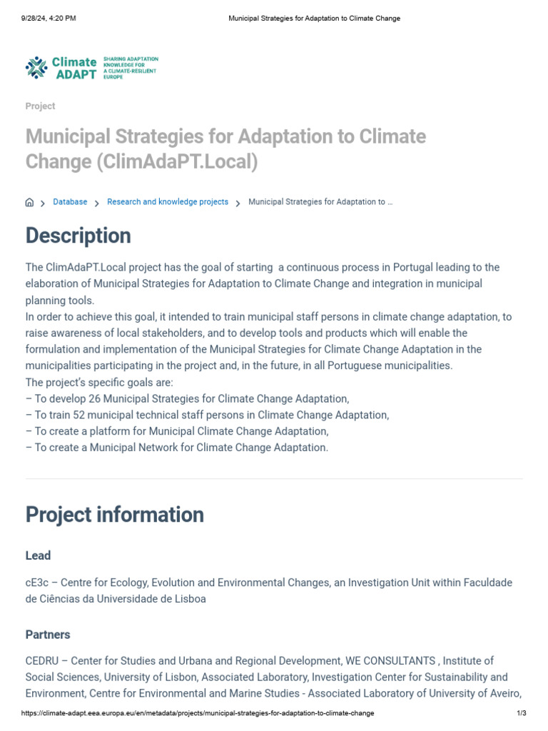 Municipal Strategies For Adaptation To Climate Change | PDF | Climate ...