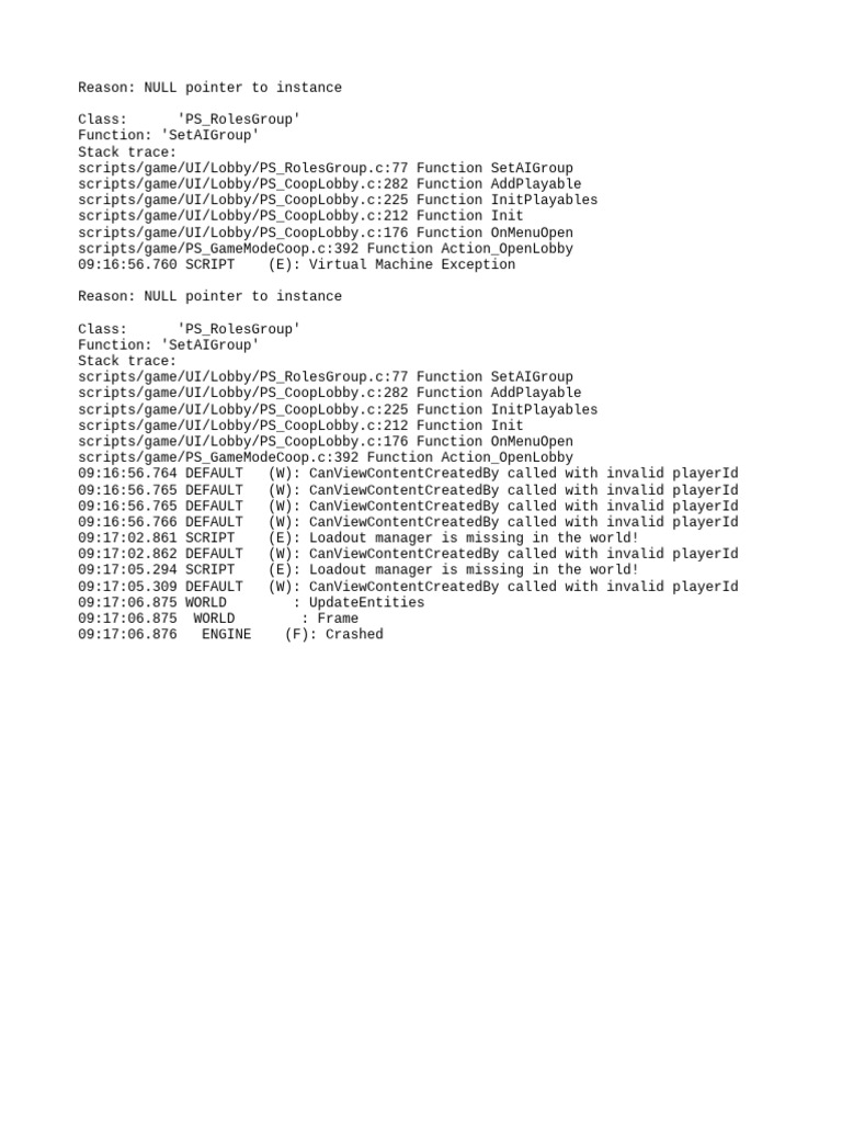 NULL Pointer Error in PS_RolesGroup | PDF