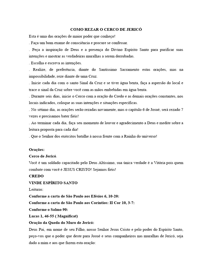 Guia para o Cerco de Jericó | PDF | Oração