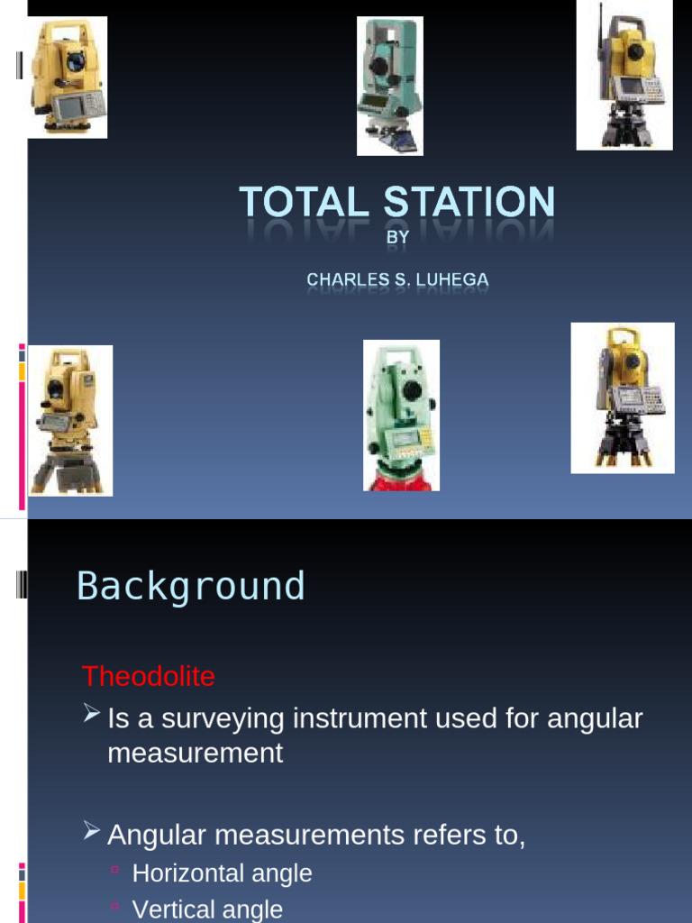 Total Station: Working Principles in Surveying | PDF | Surveying ...