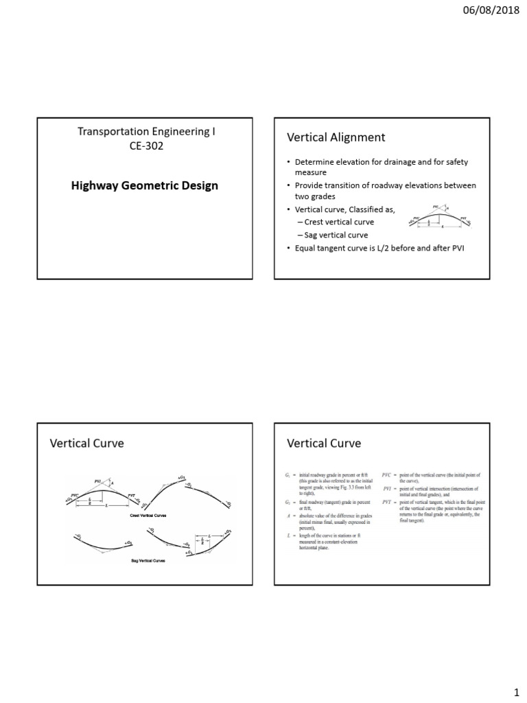 Highway Vertical Curve Design Guide | PDF | Tangent