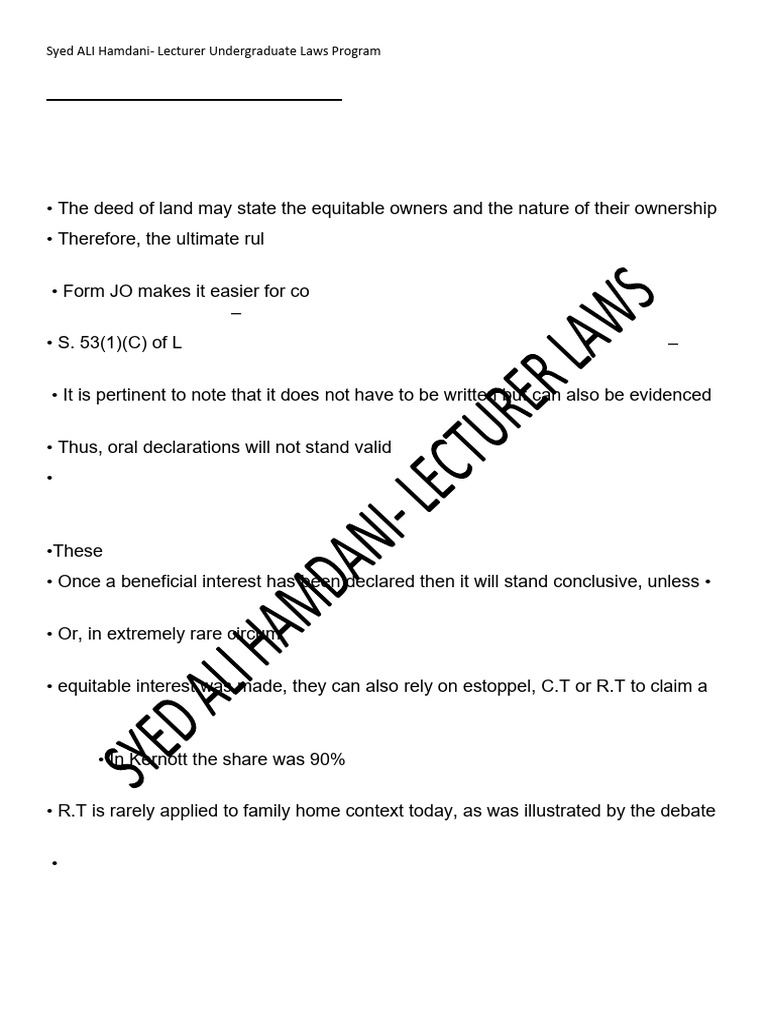 Co Ownership Creation Pdf Estoppel Concurrent Estate