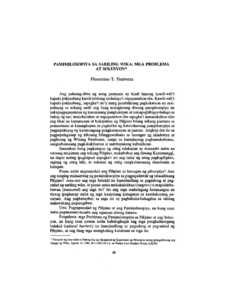 Timbreza Reading | PDF