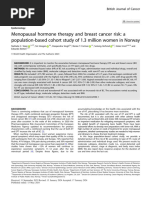 Breast Cancer Risk and HRT Infographic | PDF