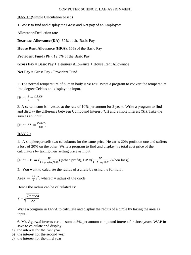 Java revision questions | PDF