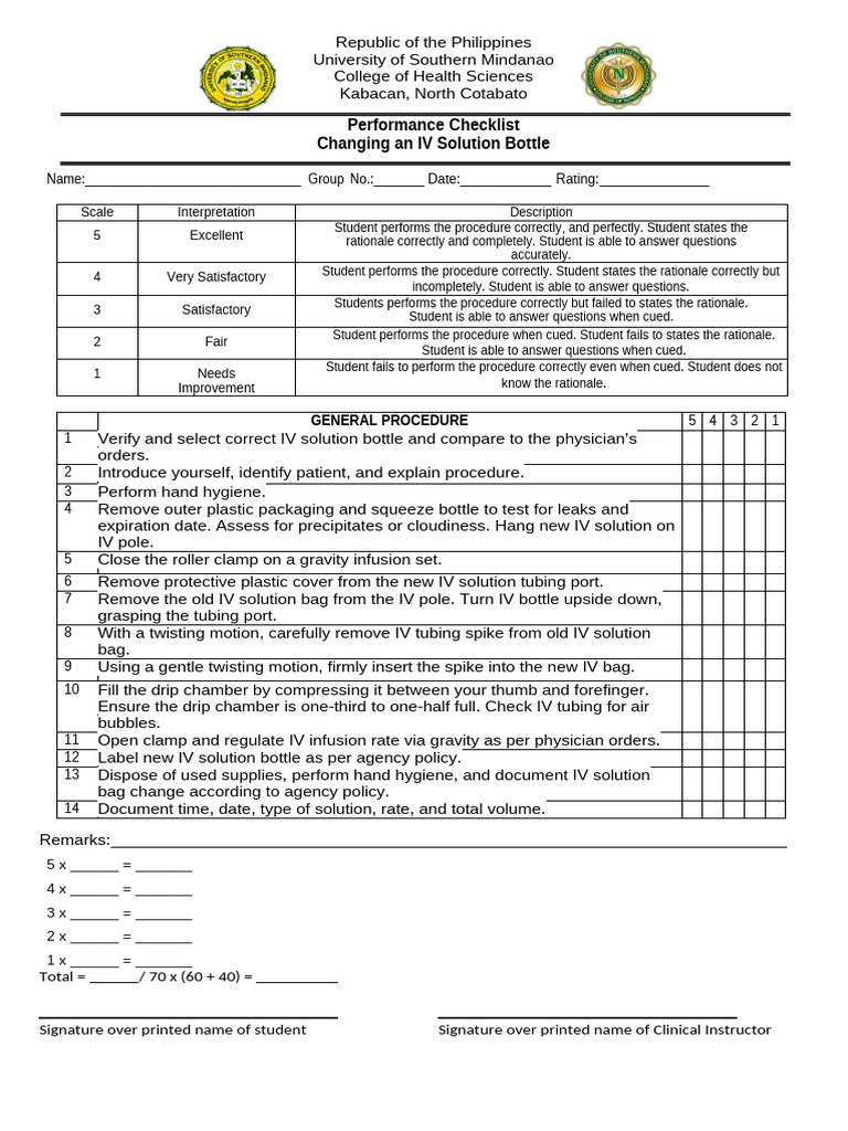 changing-an-iv-bottle | PDF | Intravenous Therapy | Medicine