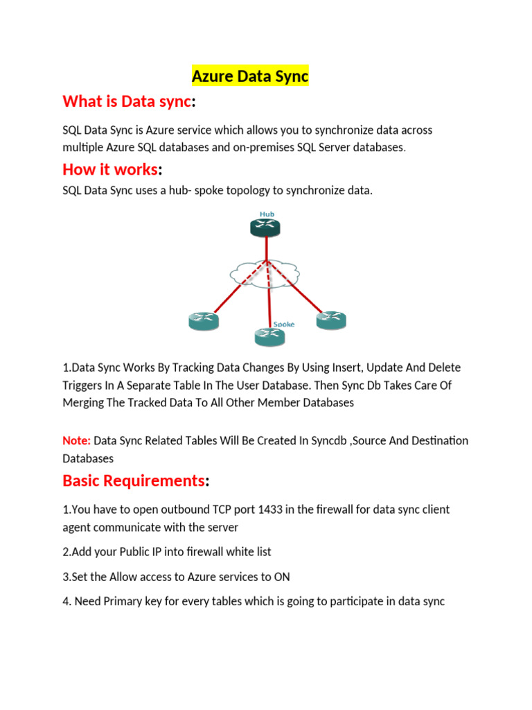 Azure SQL Data Sync Overview and Limitations | PDF | Databases ...