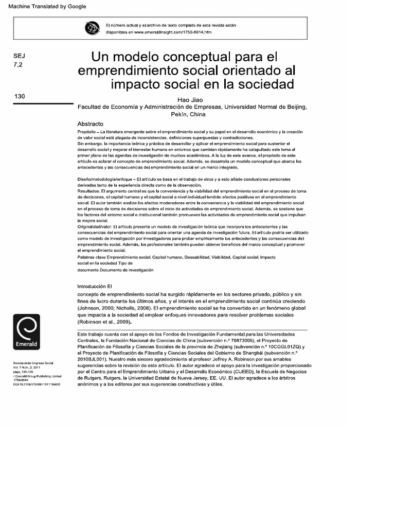 A Conceptual Model For Social Entrepreneurship Directed Toward Social ...