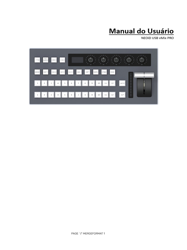 Manual do Controle NEOiD vMix PRO | PDF | USB | Informática