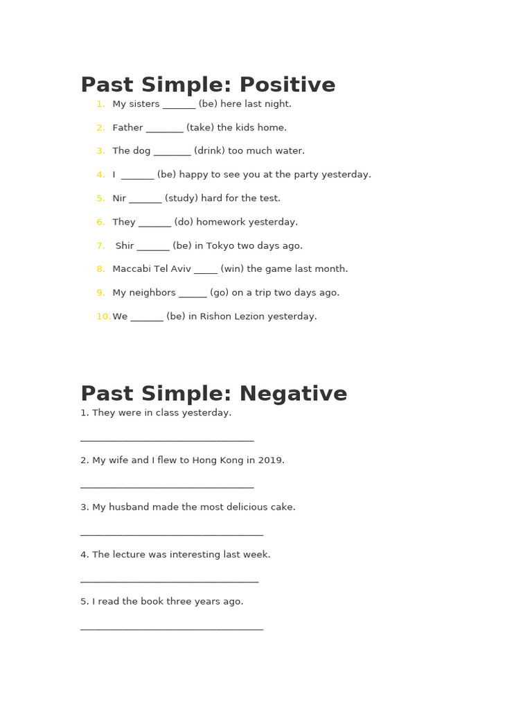 Past Simple Tense Exercises Guide | PDF
