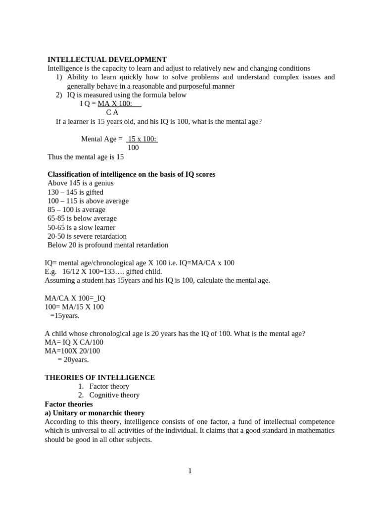 Psy 31o Part 8 Intellectual Development and Creativity | PDF ...