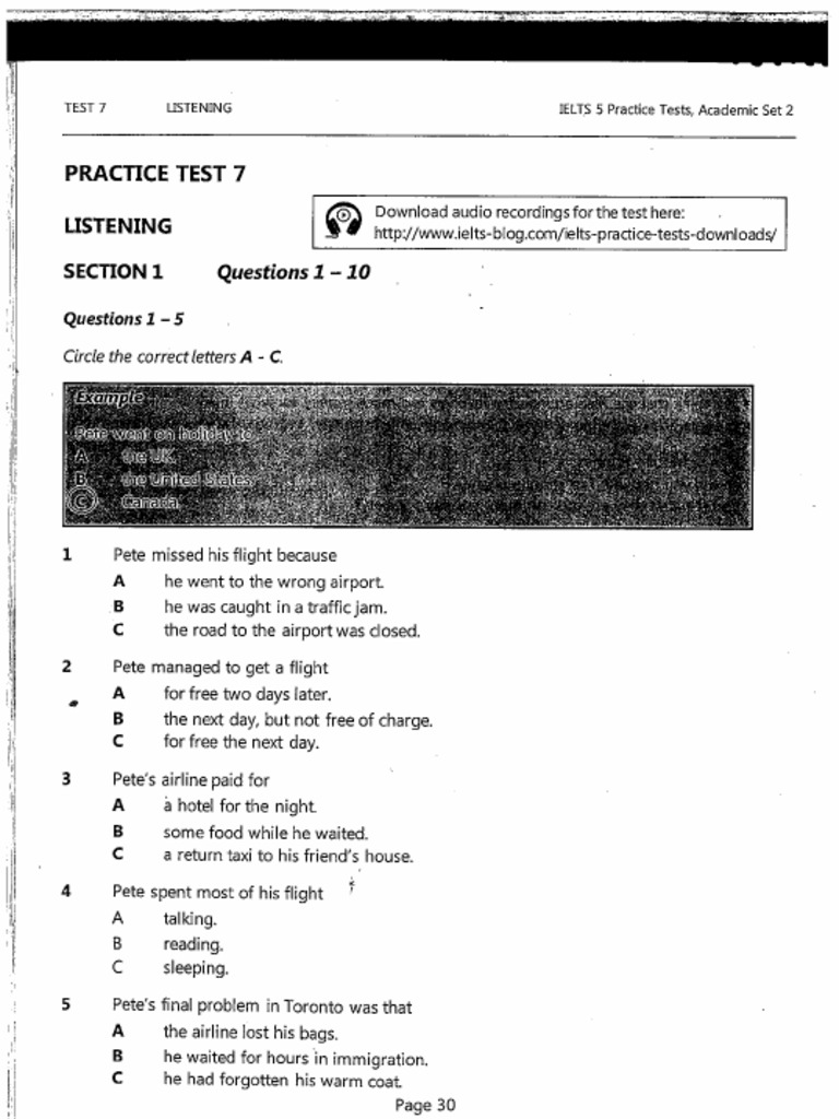 Listening Test 7 | PDF