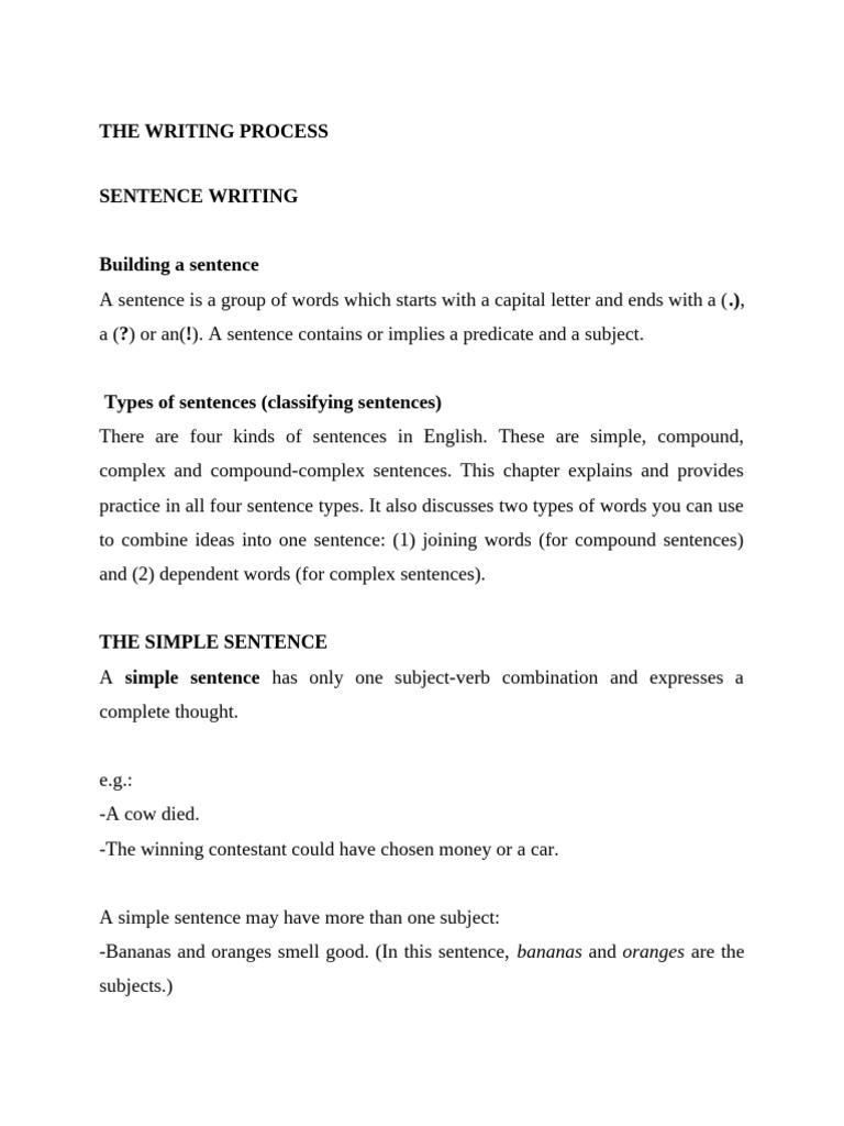 PARAGRAPH WRITING | PDF | Subject (Grammar) | Sentence (Linguistics)