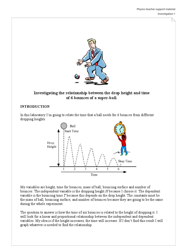 Bouncing Ball Drop Experiment Analysis | PDF | Experiment | Logarithm
