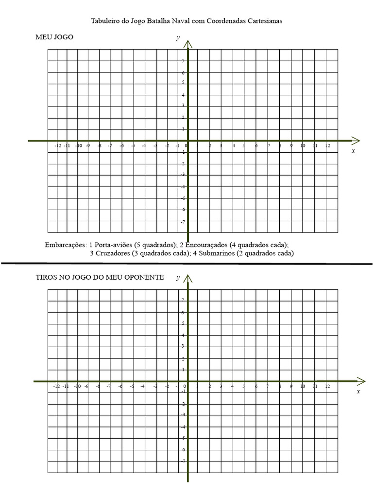 Tabuleiro Batalha Naval | PDF | Cruzador de batalha | Transporte de água