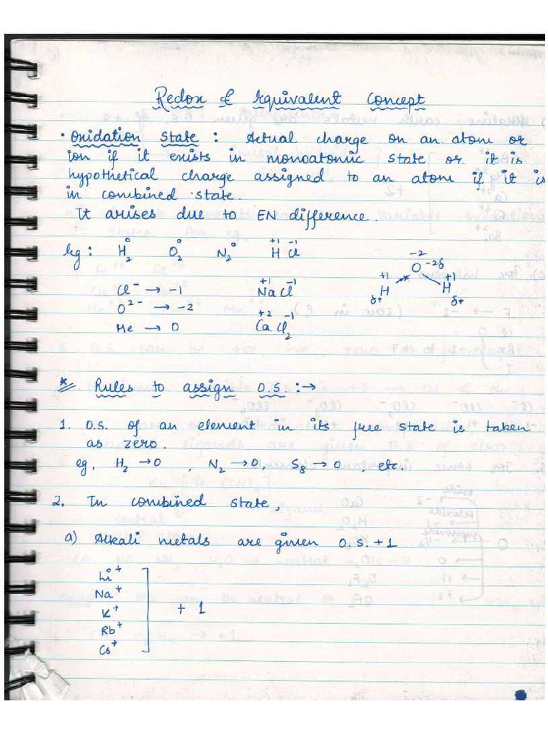 Redox Handwritten Notes | PDF