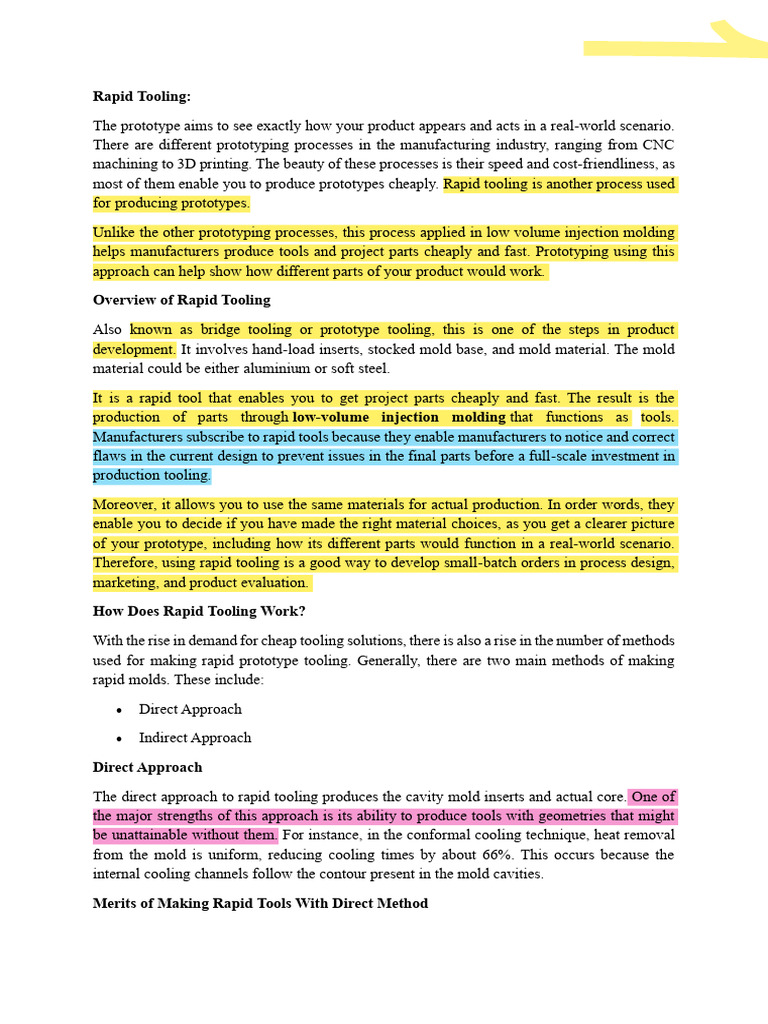 Rapid Tooling for Efficient Prototyping | PDF | 3 D Printing | Prototype