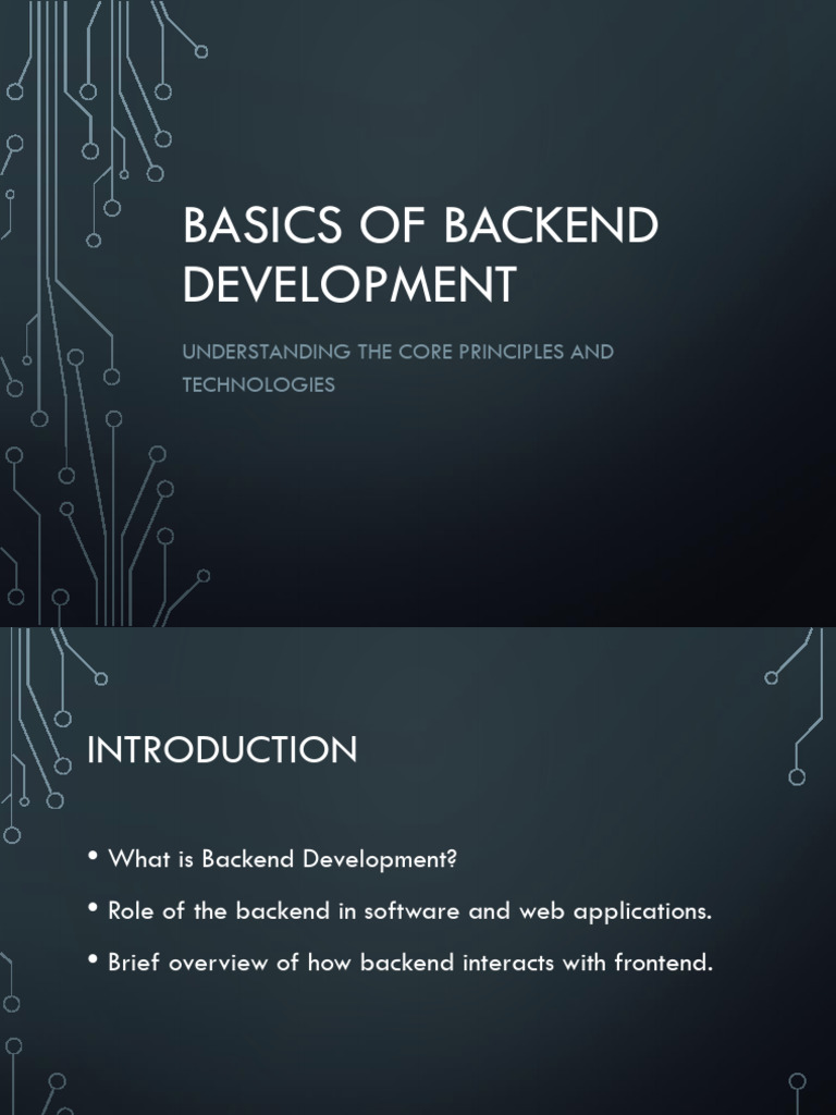 Backend Dev Essentials Guide | PDF