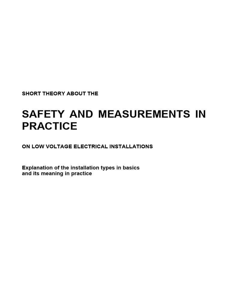 Low Voltage Electrical Installations Safety | PDF | Fuse (Electrical ...