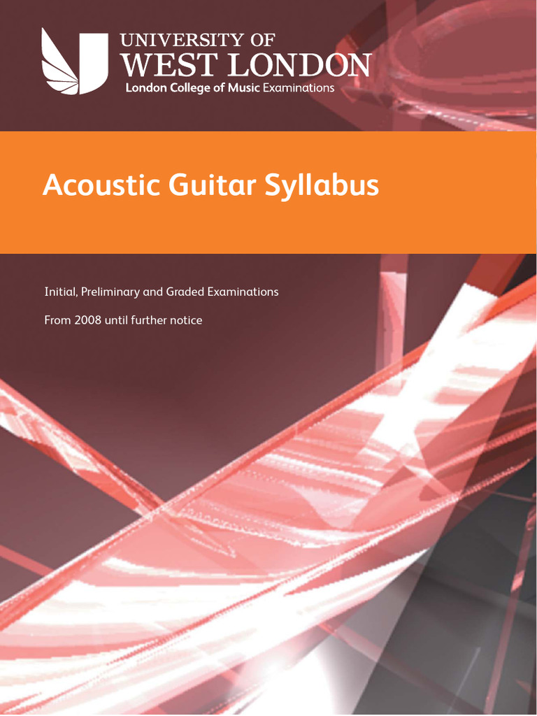 Acoustic Guitar Syllabus | PDF