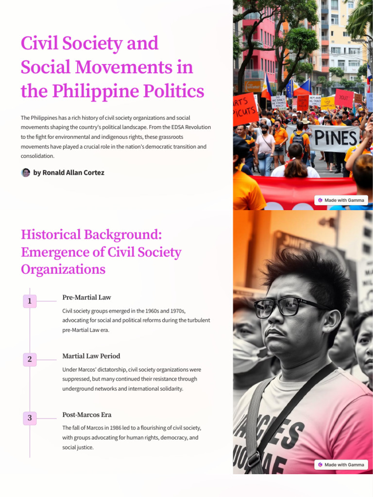 Civil Society's Role in Philippine Politics | PDF | Non Governmental ...