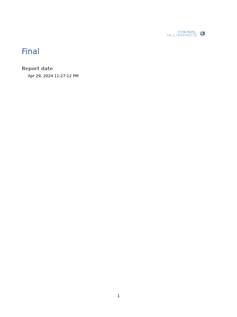 Comsol Report Pdf Equations Linear Elasticity