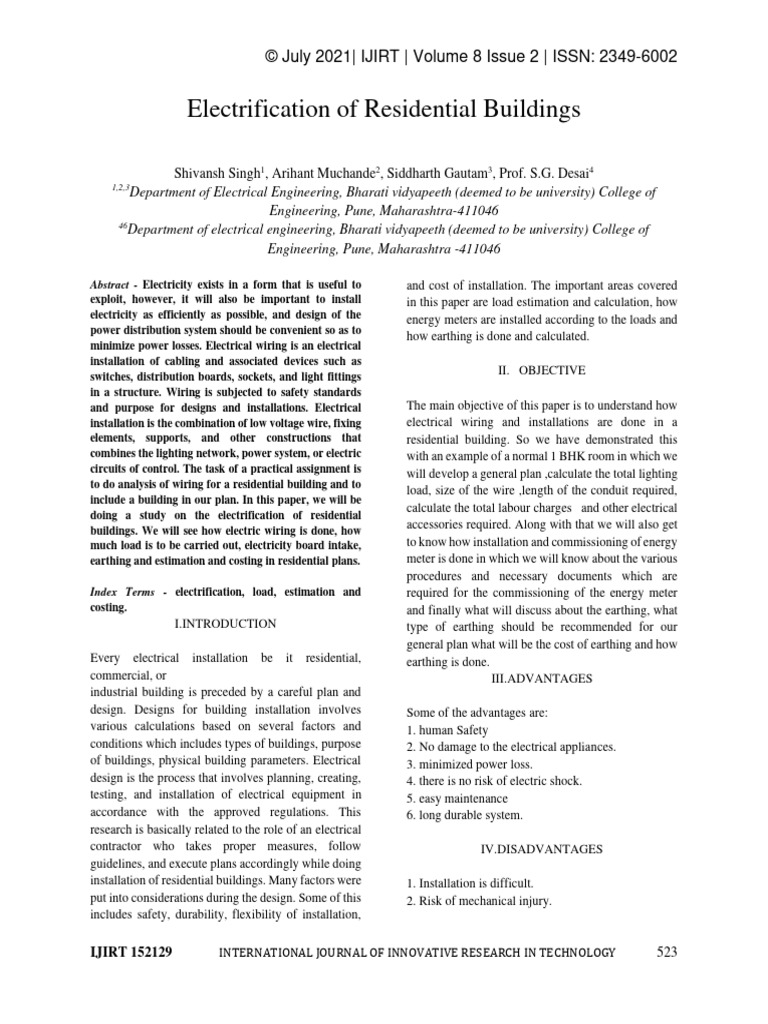 Residential Building Electrification Guide | PDF | Electrical Wiring ...