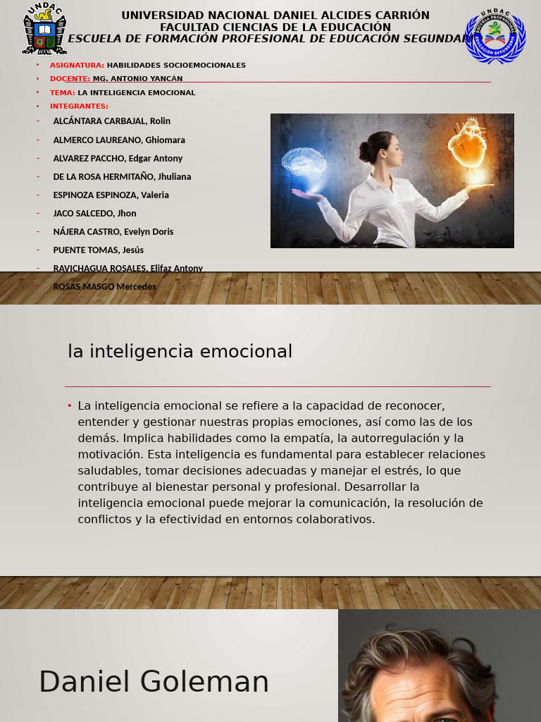 Intelgencia Emocional - Grupo 5 (5) Original | PDF | Inteligencia ...