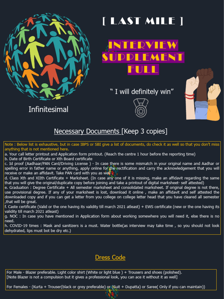 SBI PO Interview Dress Code for Males | PDF | Banks | Identity Document