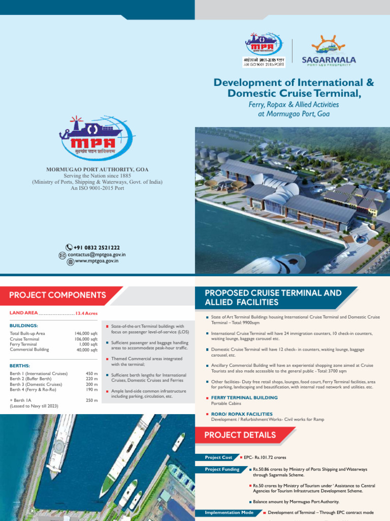 Mormugao Port Cruise Terminal Development | PDF | Port | Ferry
