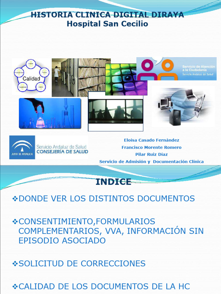 Historia Clínica Digital Diraya en San Cecilio | PDF | Historial médico ...