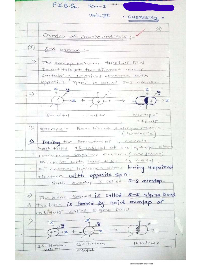 F.Y.B.sc. Hybridization Notes (2) | PDF