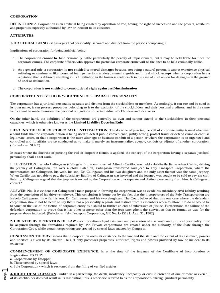 Aec 212 corporation code notes pdf corporations stocks